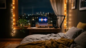 Home studio no quarto: como montar um espaço que grava bem sem transformar o cômodo